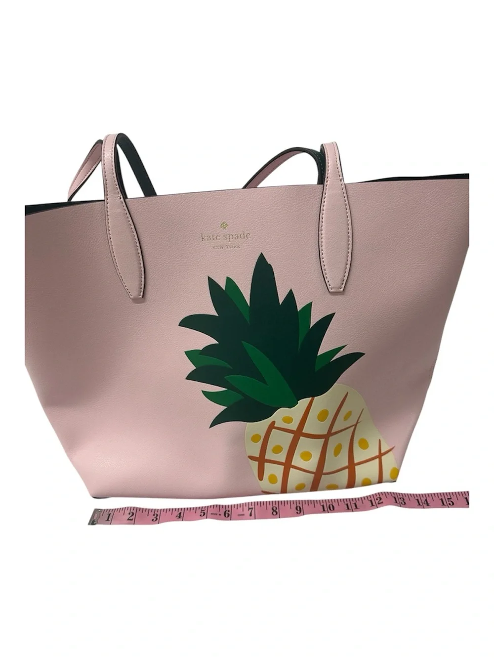 Kate Spade Colada Pineapple Print Reversible Tote with Pouch